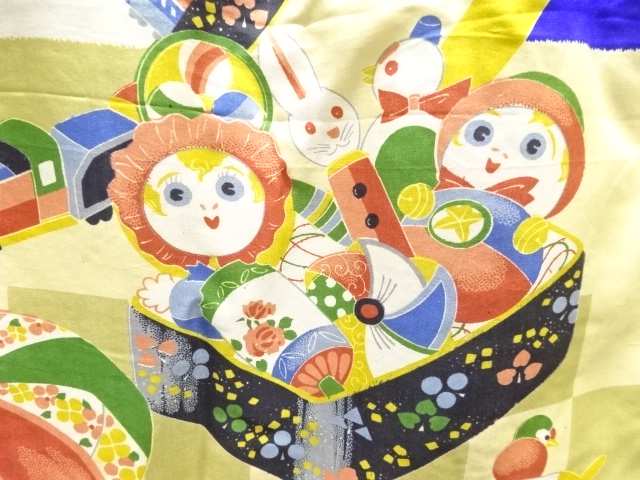 JAPANESE KIMONO / ANTIQUE TOY BOX PATTERN BOYS CHANCHANKO